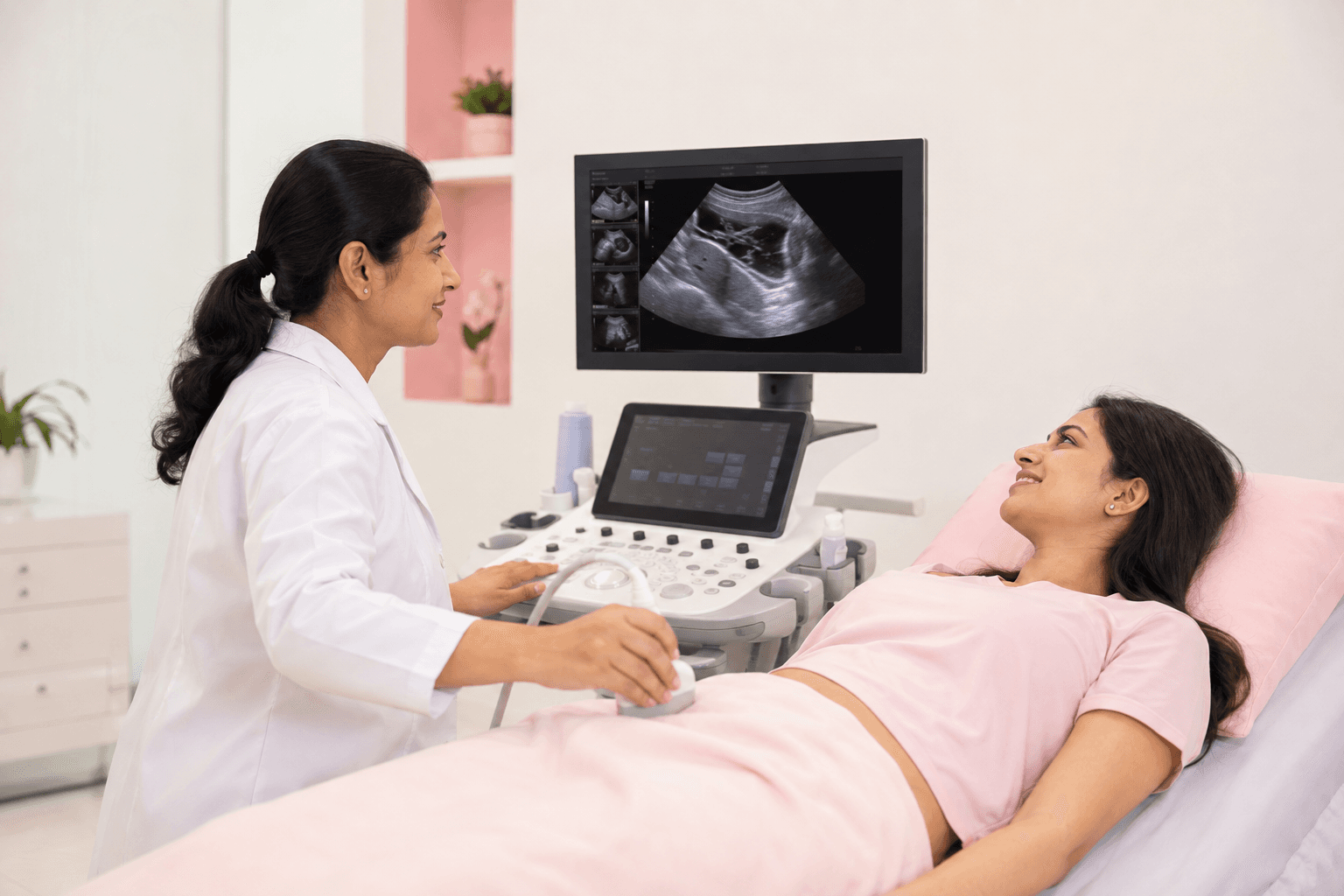 Ultrasound scan for testicular evaluation before sperm retrieval at Divine IVF Noida